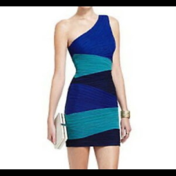 BCBGMAXAZRIA One Shoulder Kira Dress Size Small - Picture 2 of 6